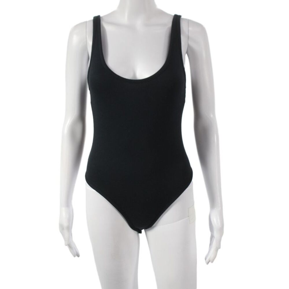 Intimately Free People Women Bodysuit Black Scoop Neck Sleeveless Size XS